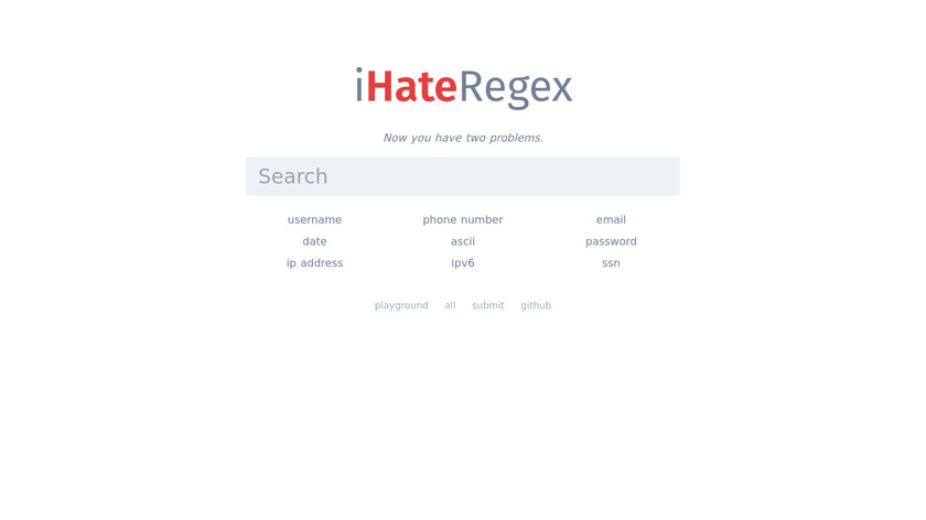 i Hate Regex Landing Page