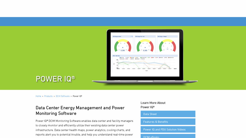 Power IQ DCIM Monitoring Landing Page