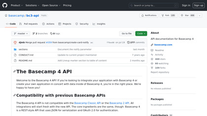 Basecamp 3 API image