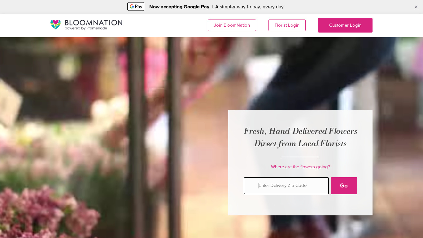 BloomNation Landing page