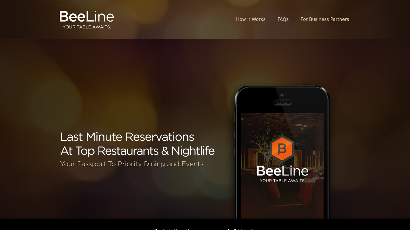 BeeLine Now Landing page