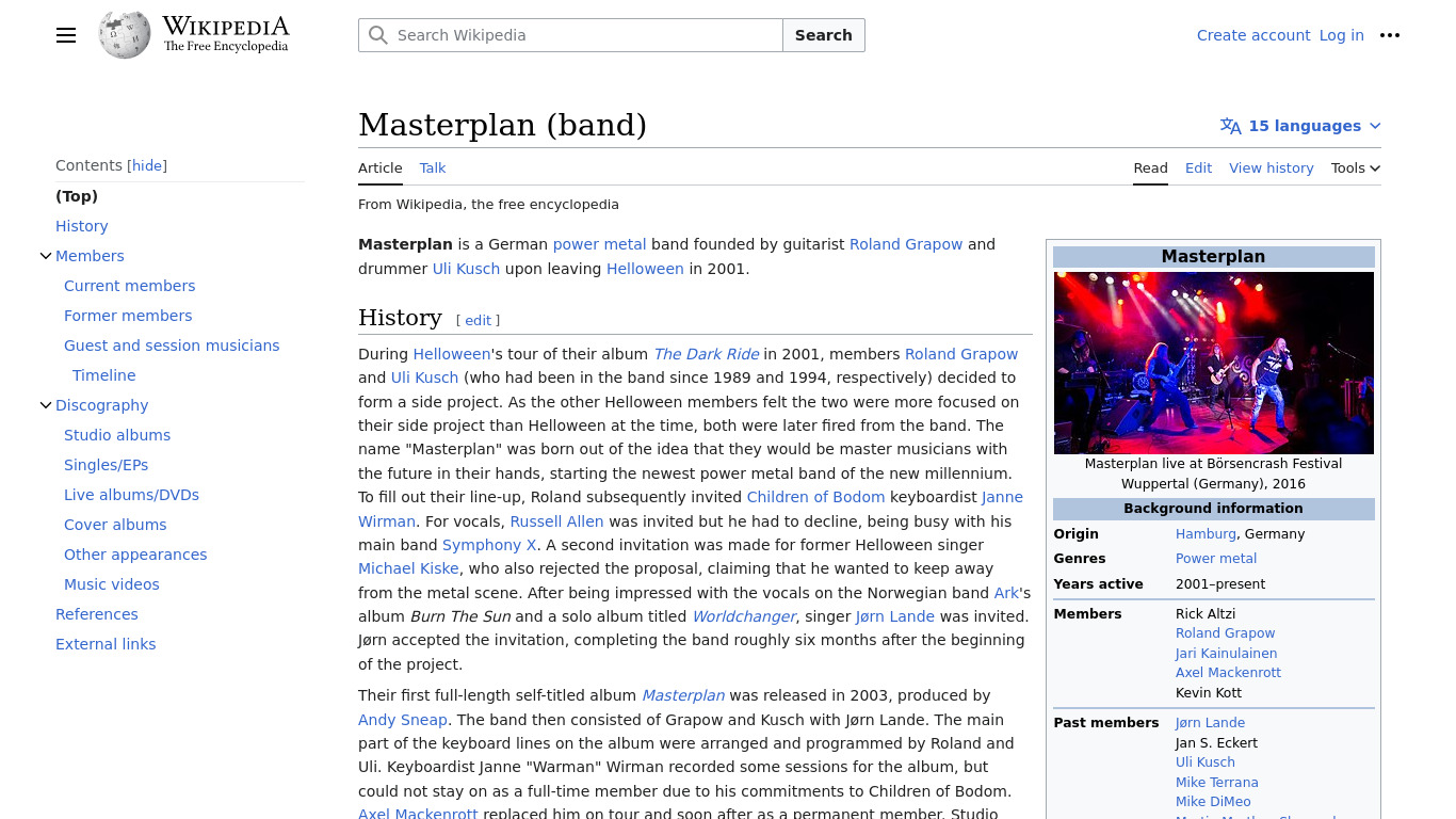 Masterplan Landing page