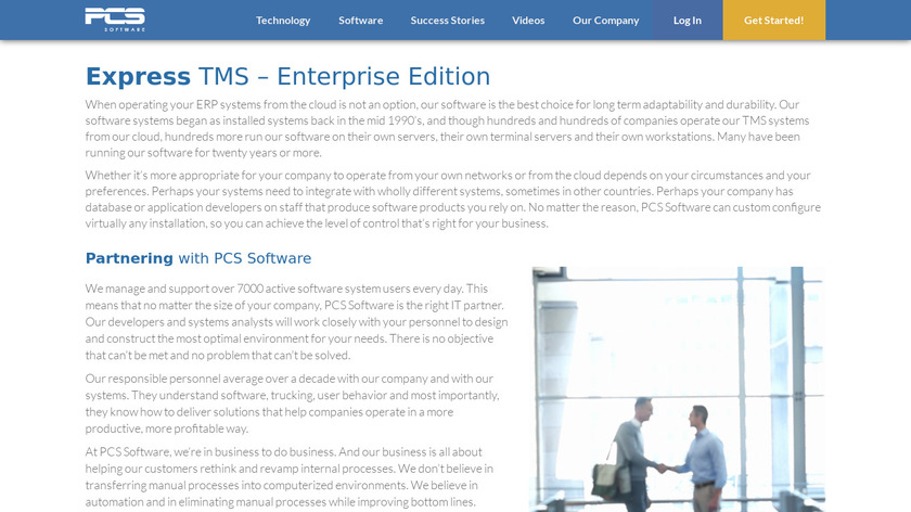 Express TMS Landing Page