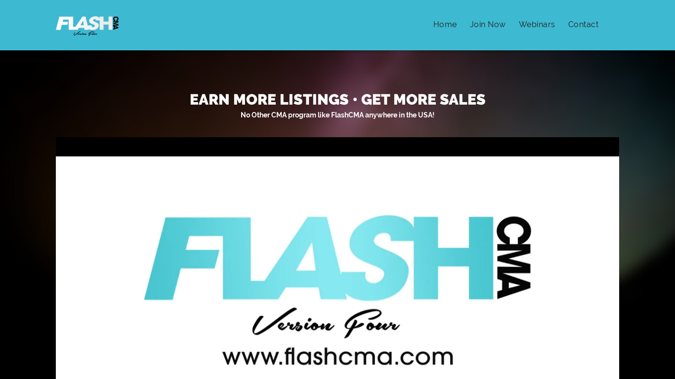 FlashCMA Landing page