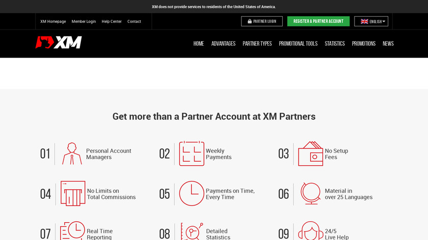 Partner XM Landing Page