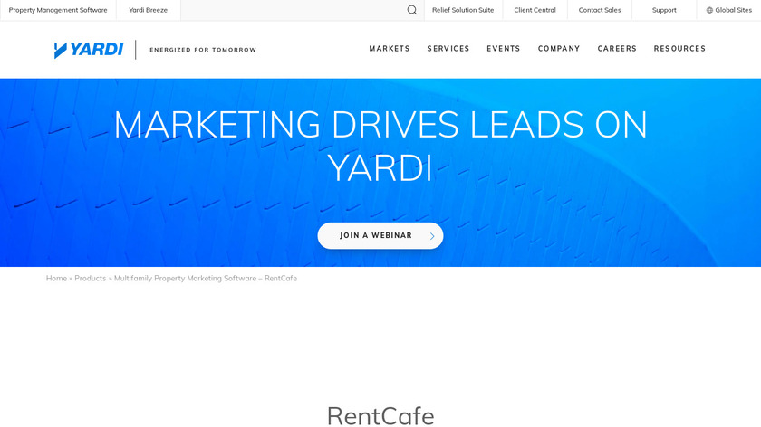 Yardi RENTCafe Landing Page