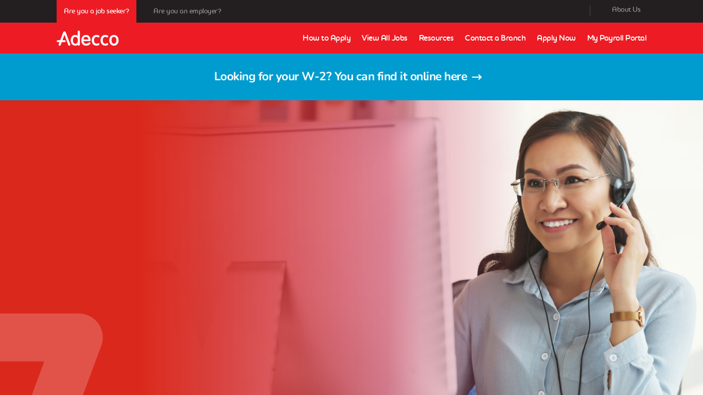 Adecco Landing page