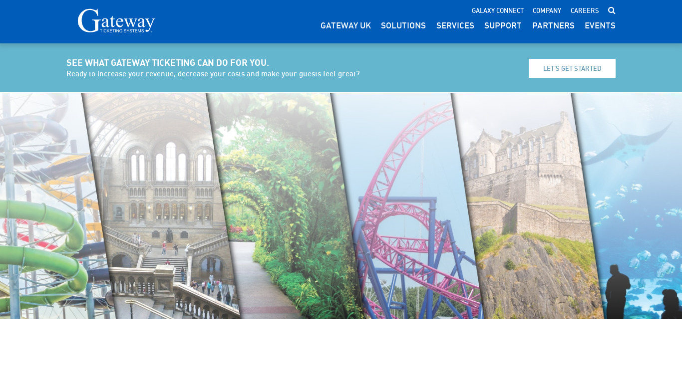 Gateway Ticketing Systems Landing page