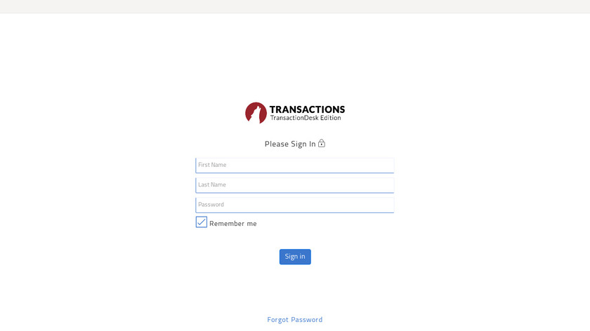 TransactionDesk Landing Page