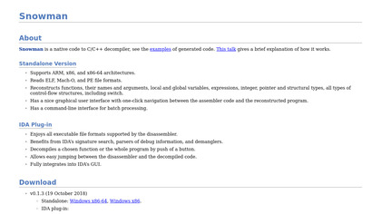 Snowman C++ Decompiler image