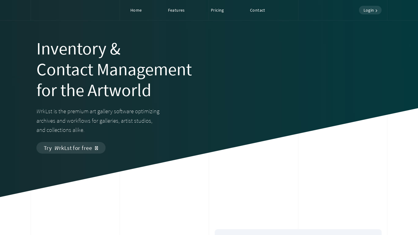 WrkLst Landing page