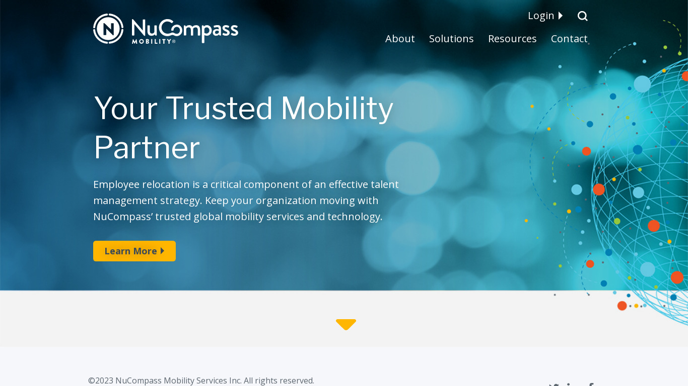 NuCompass Mobility Landing page
