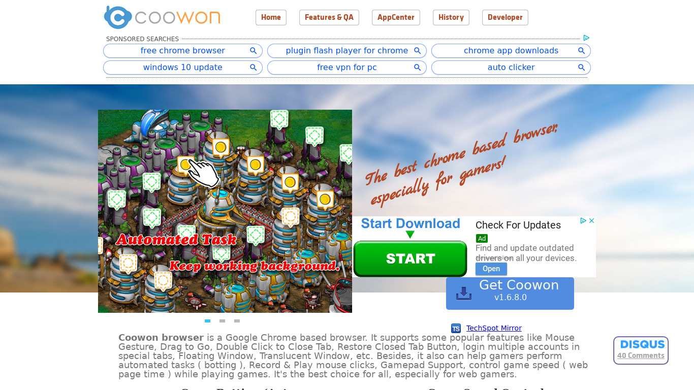 Cowoon Landing page