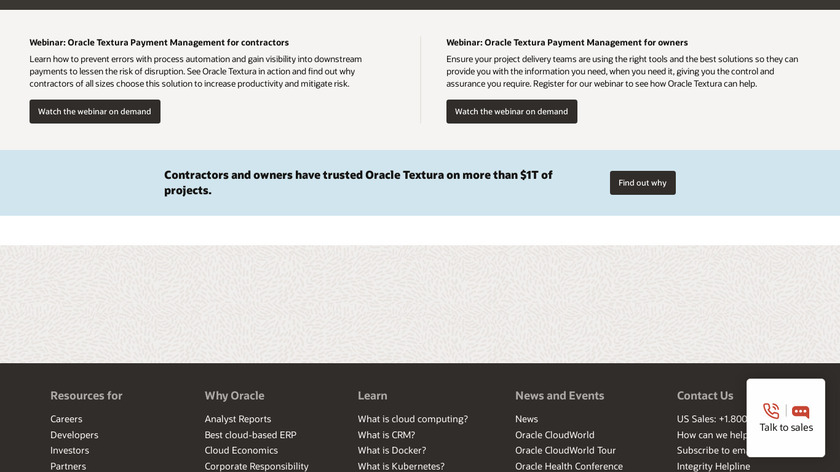 Oracle Textura Payment Management Landing Page