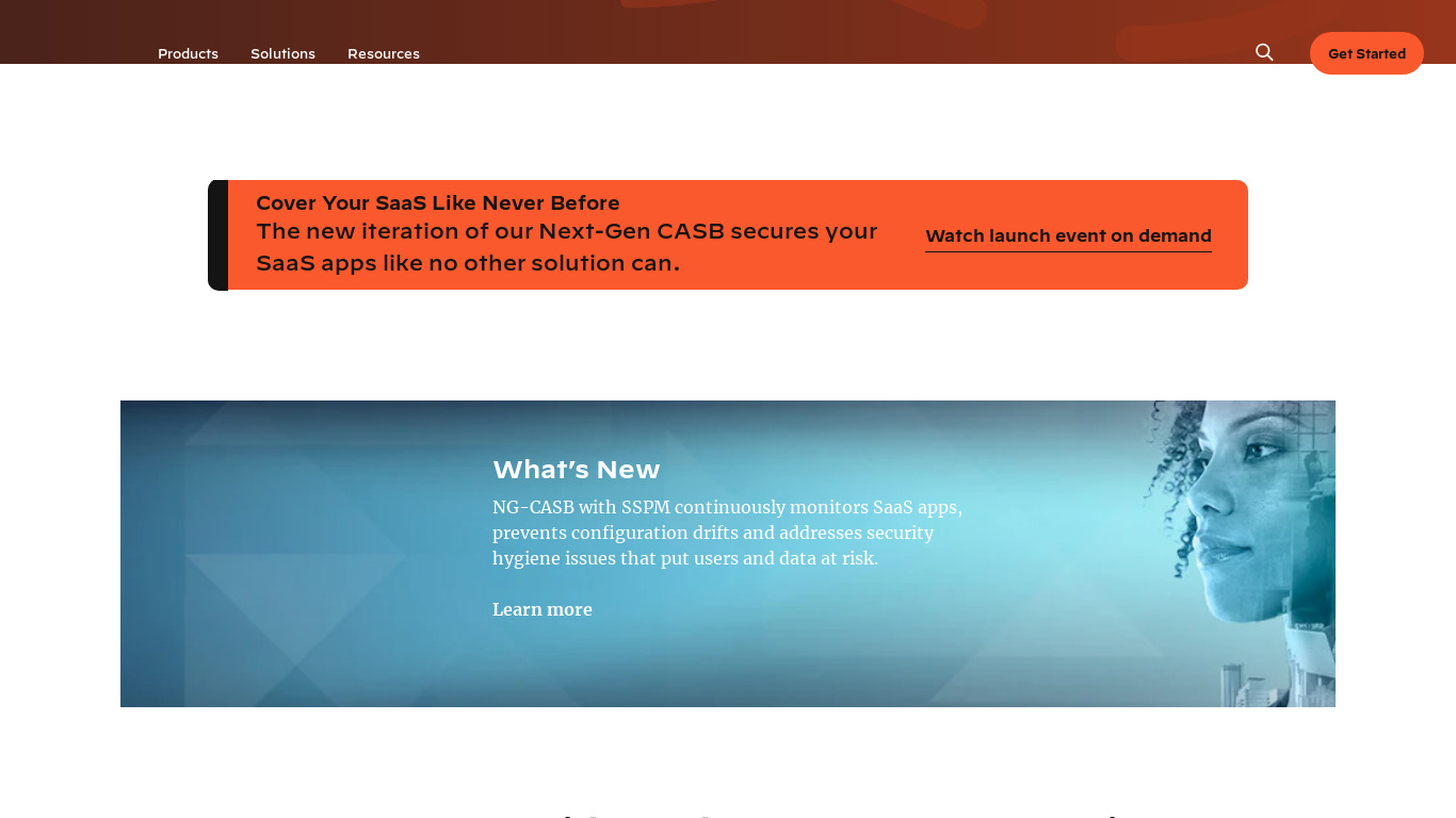 Palo Alto Networks Aperture Landing page