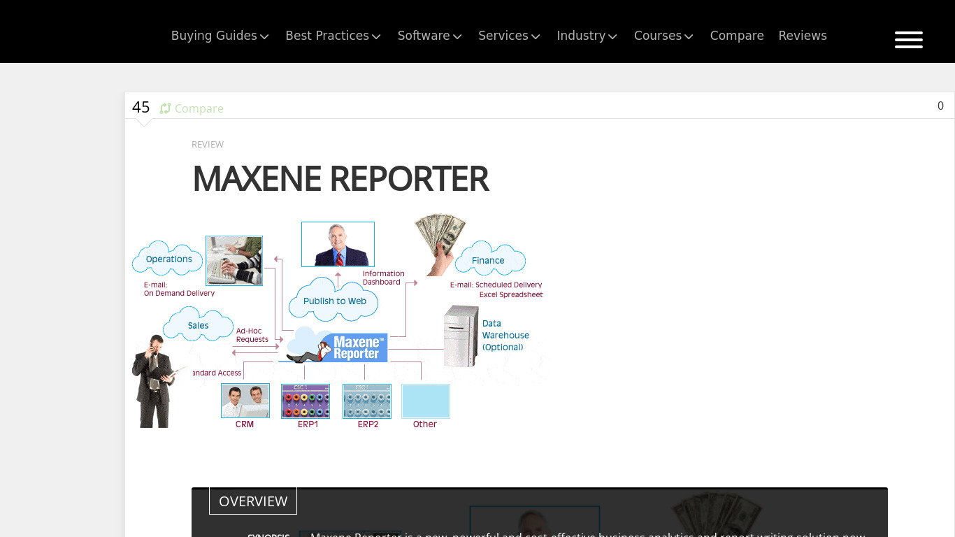 Maxene Reporter Landing page
