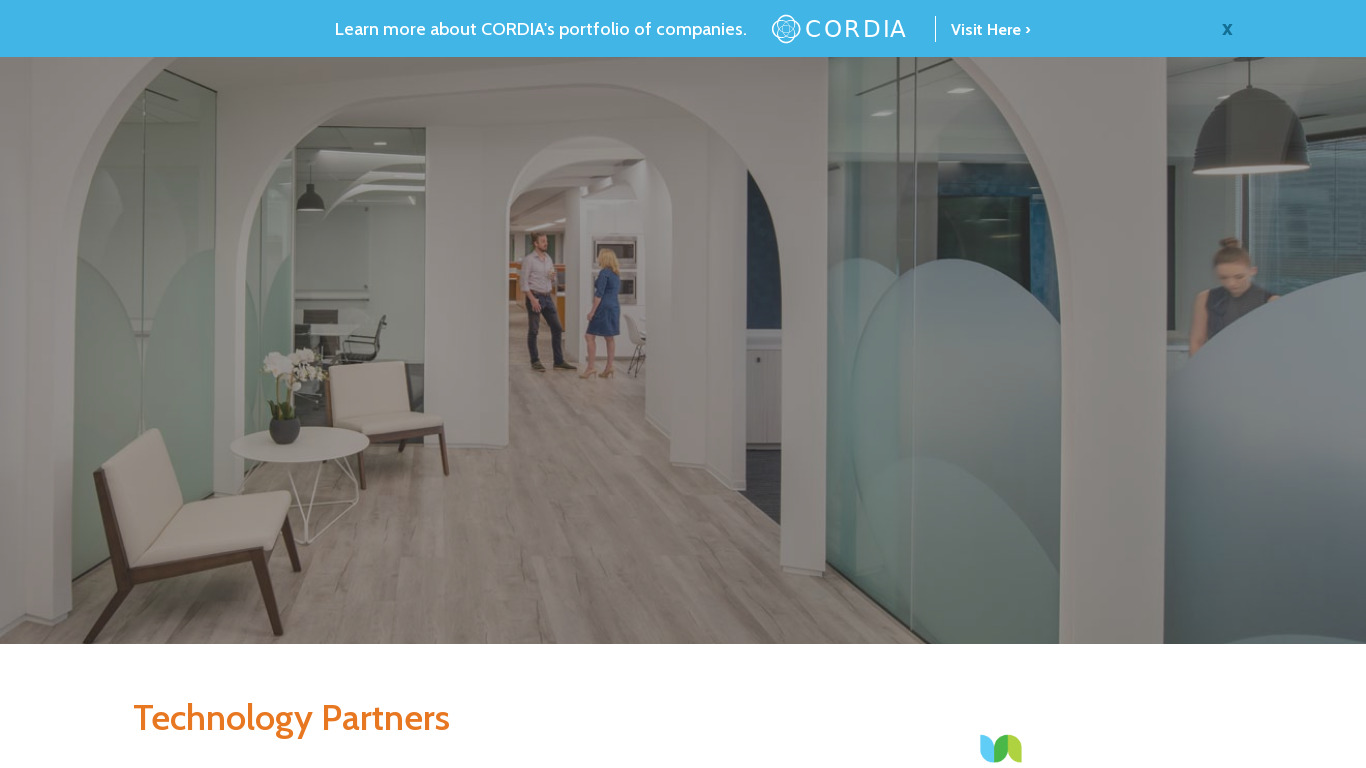 Cordia Partners Landing page