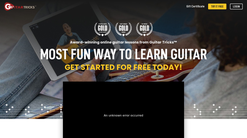 GuitarTricks Landing Page