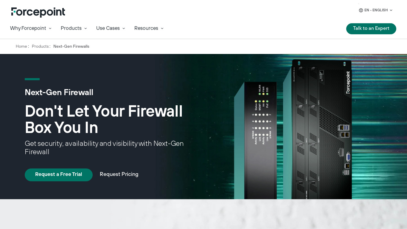 Forcepoint NGFW Landing page