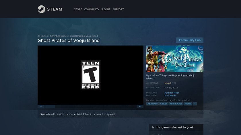 Ghost Pirates of Vooju Island Landing Page