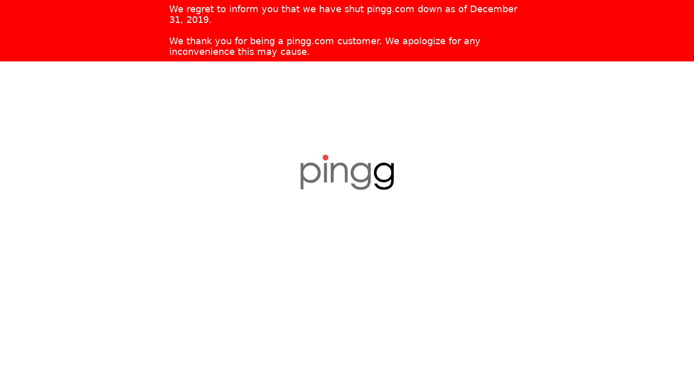 Pingg Landing page