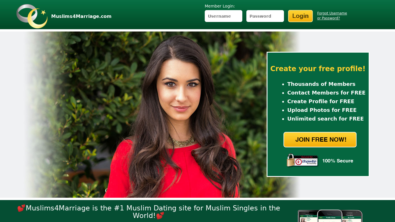 MuslimMarriage Landing page