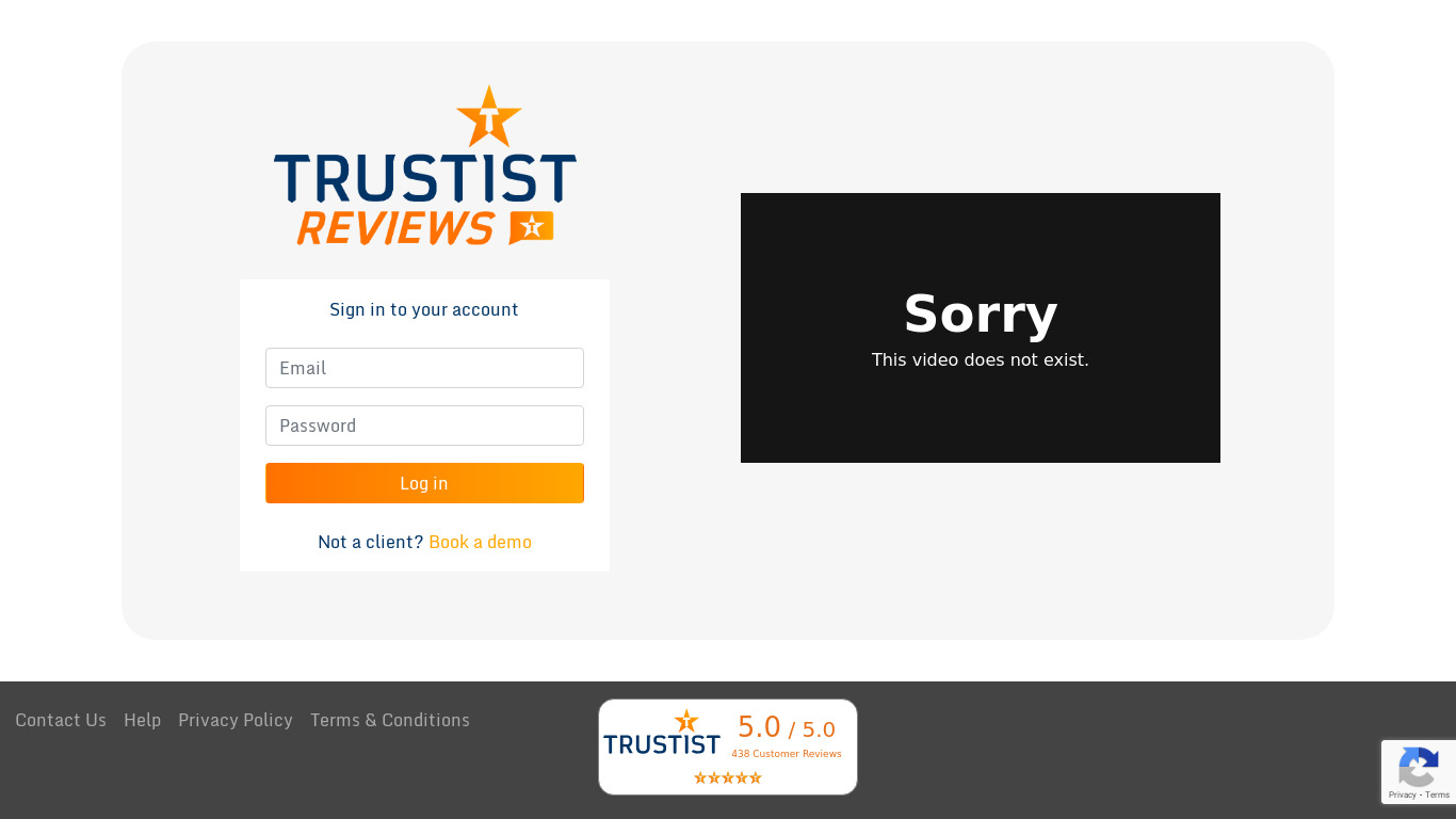 TRUSTist REVIEWer Landing page