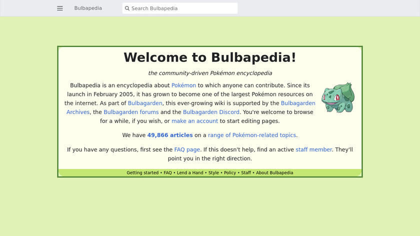 Bulbapedia Landing Page