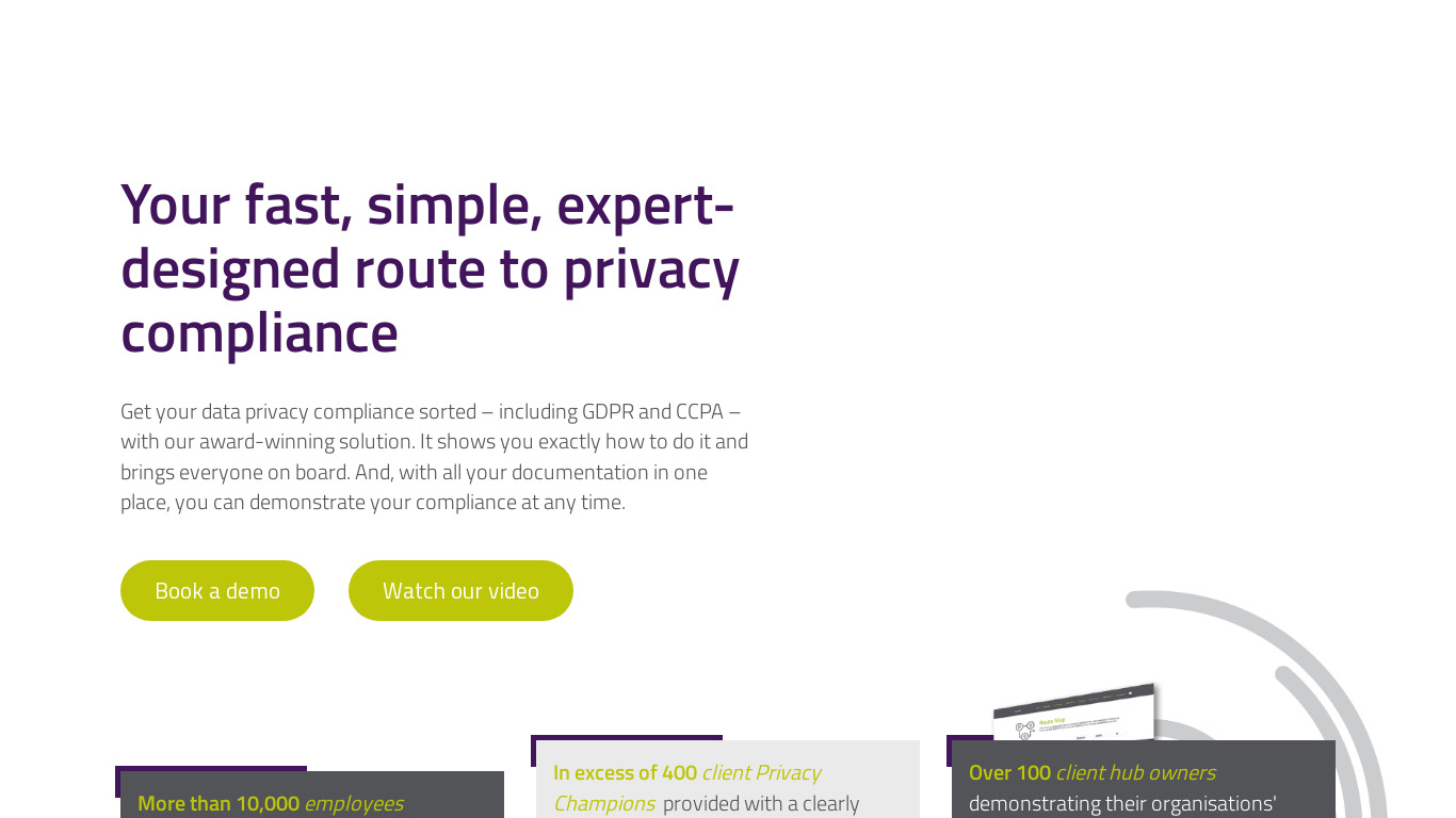The Privacy Compliance Hub Landing page