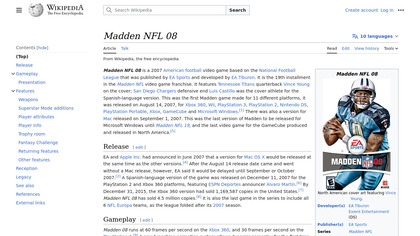 Madden NFL 08 image