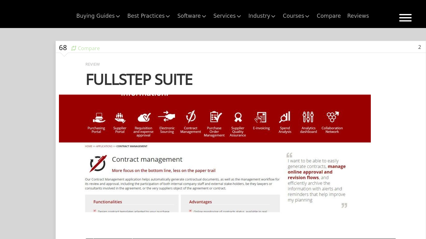 Fullstep Suite Landing page