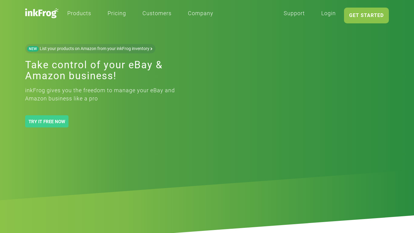 inkFrog Landing page