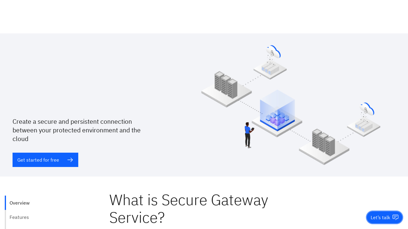 IBM Secure Gateway Landing page
