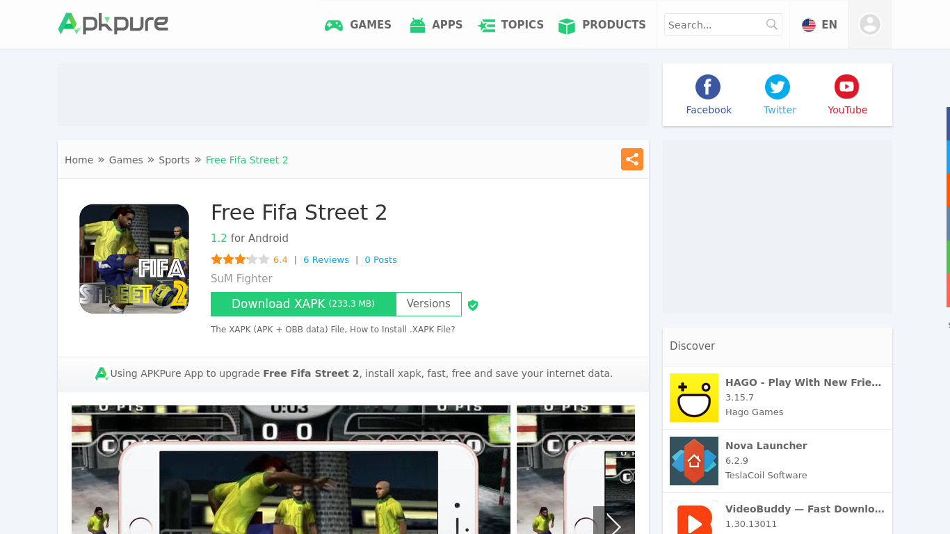 FIFA Street Landing page