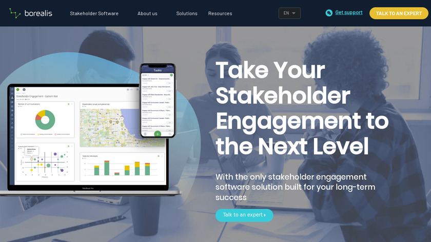 Borealis Application Landing Page