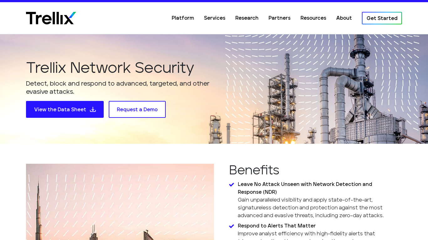 FireEye Network Security and Forensics Landing page