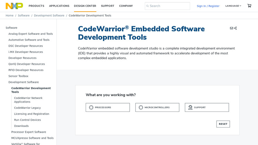 CodeWarrior Landing Page