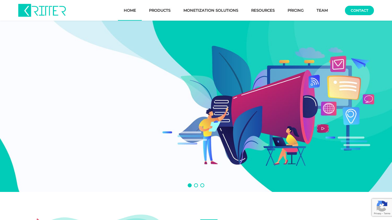 Kritter.in Landing page