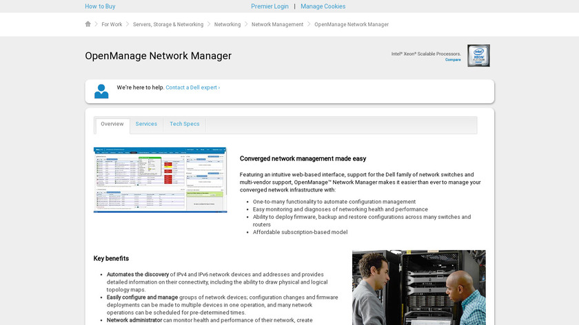 OpenManage Network Manager Landing Page