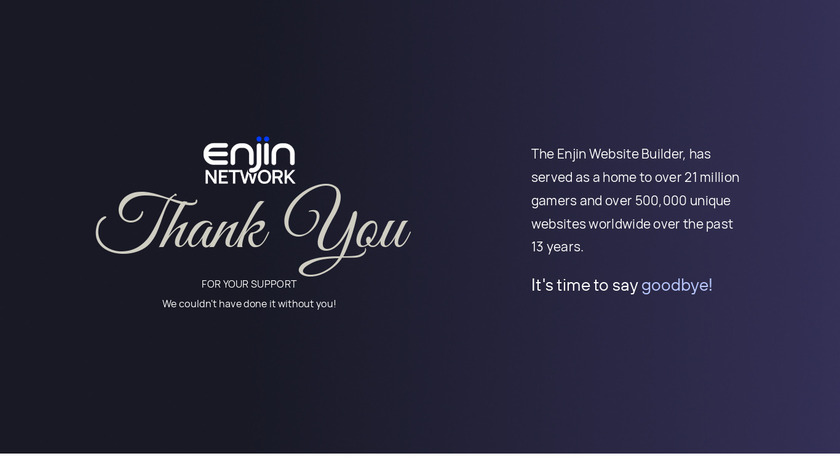 Enjin Landing Page