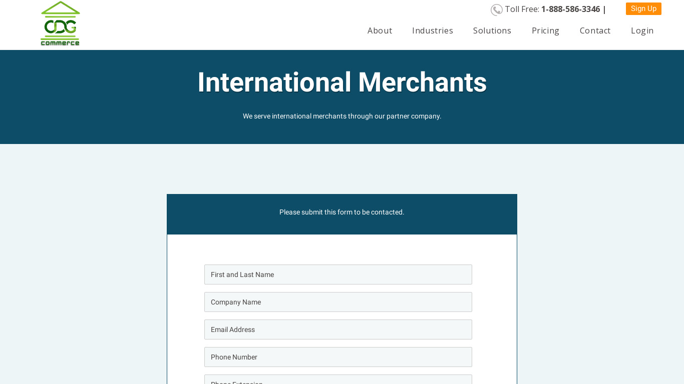 CDGcommerce Landing page