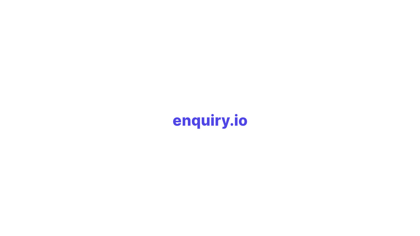 Enquiry.io Landing page