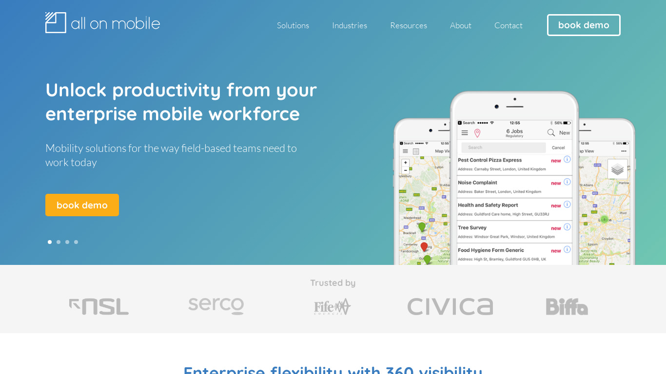 AllOnMobile Landing page
