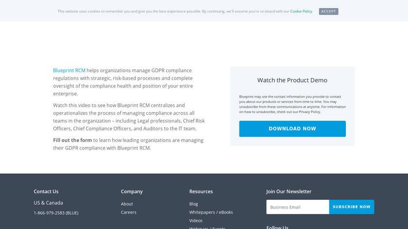 Blueprint RCM Landing Page