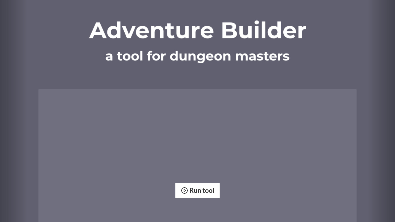 Adventure Builder Landing page