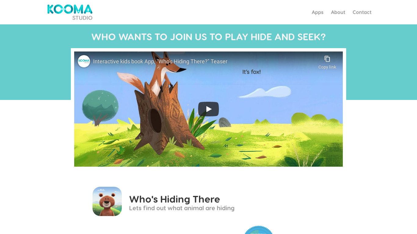 Who's Hiding There? Landing page