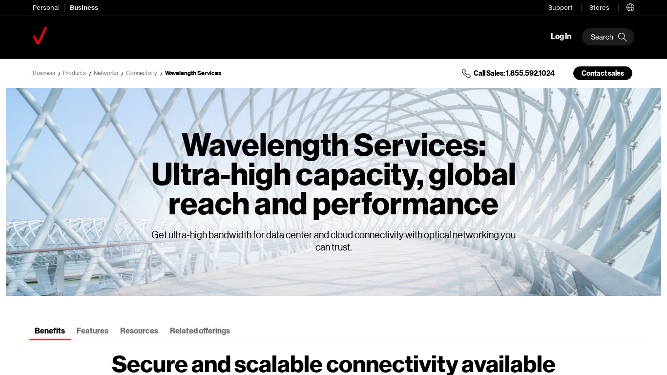 Wavelength Services Landing page
