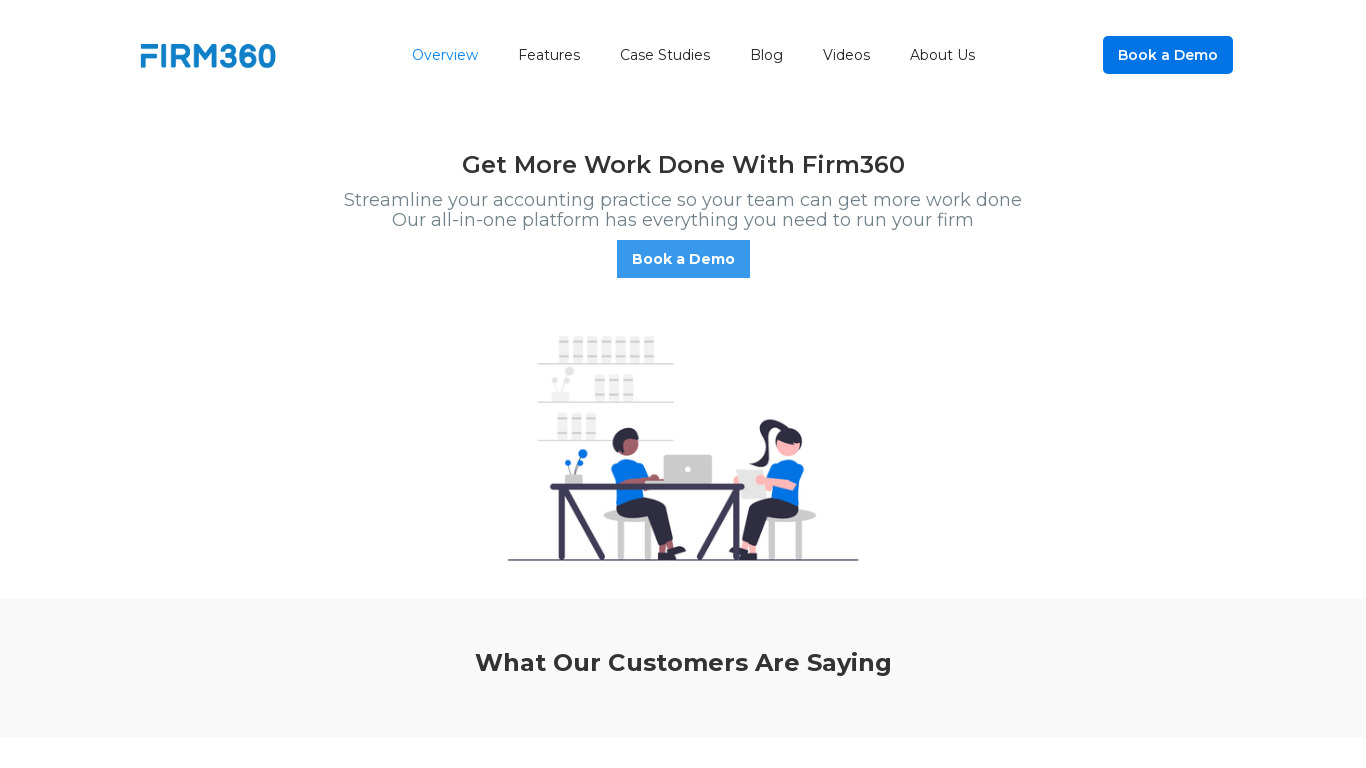 Firm360 Landing page