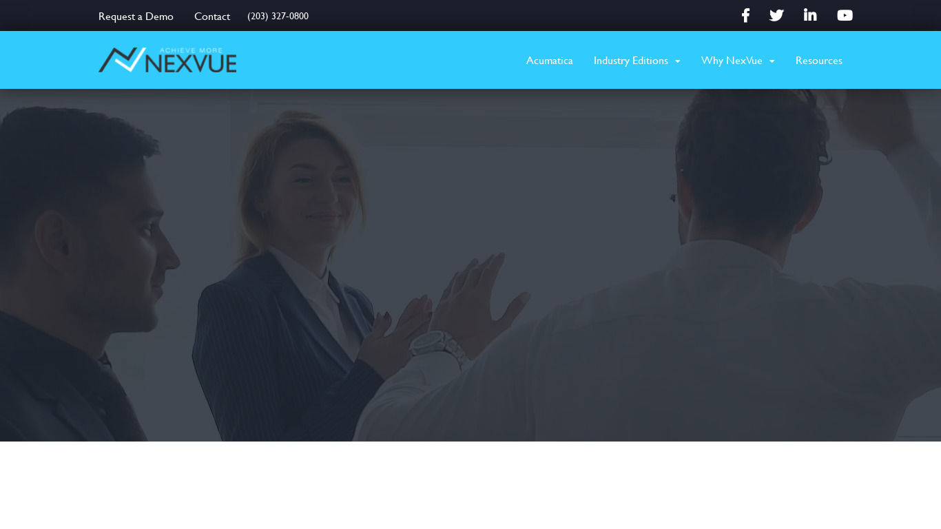 NexVue Consulting Group Landing page
