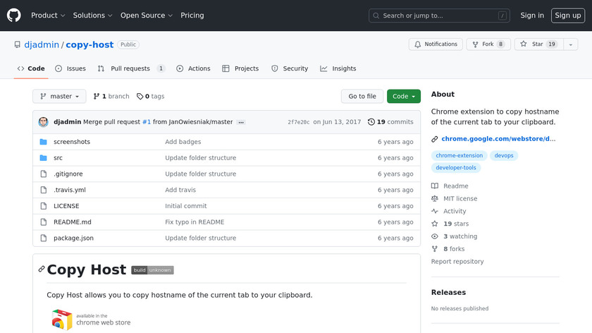 Copy Host Landing Page